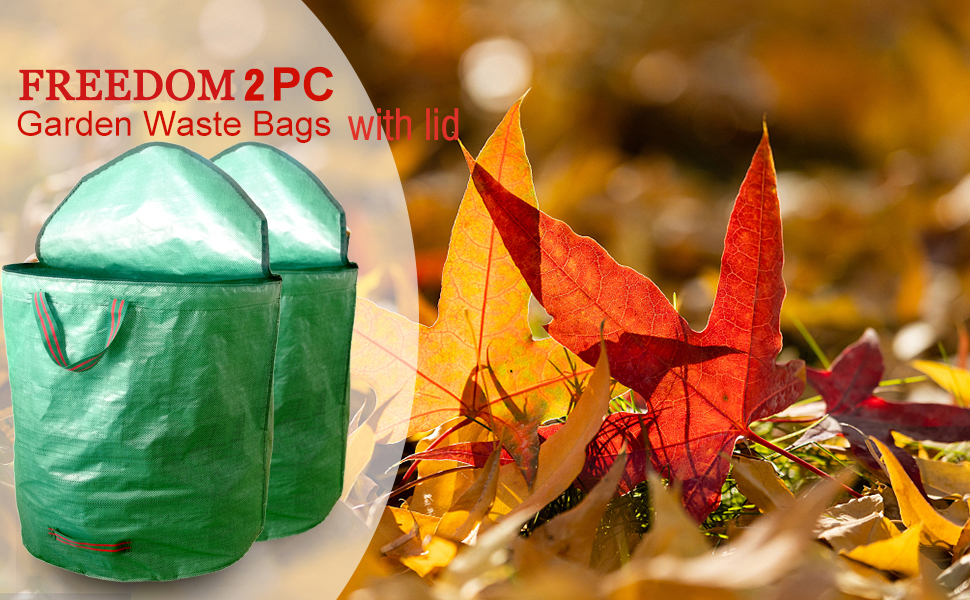 2Pack 272L Garden Waste Bags With Lid 2Pack 272L Garden Waste Bags With Lid