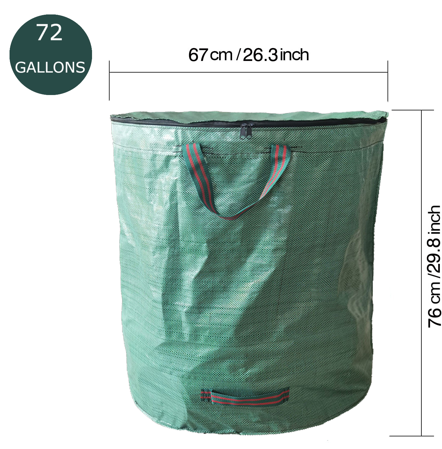  2Pack 272L Garden Waste Bags With Lid 